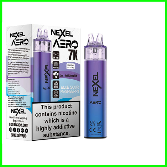 Blue Sour Raspberry Nexel Aero 7K Pod Kit
