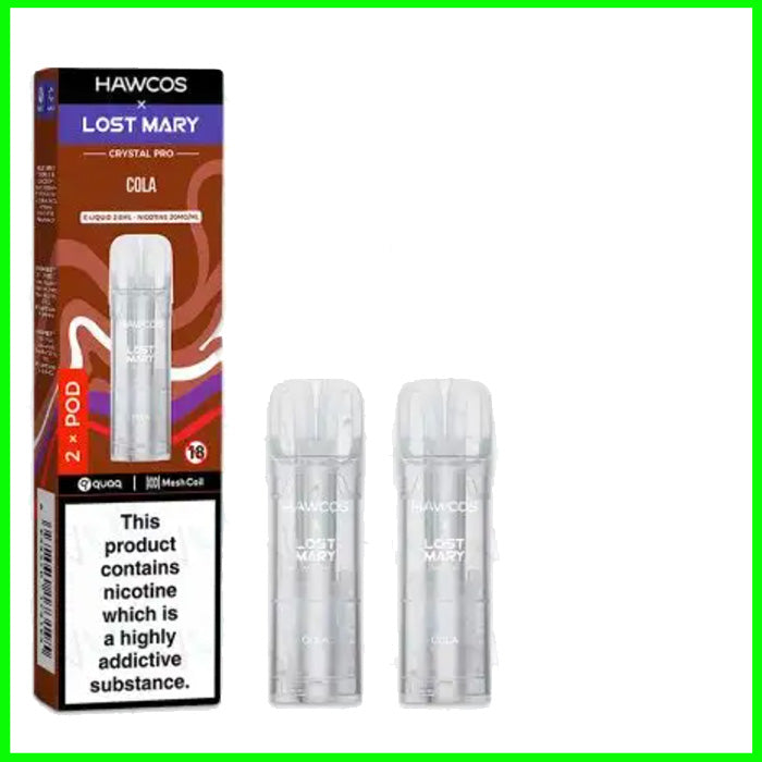 Cola Lost Mary Hawcos Crystal Pro Refill Pods