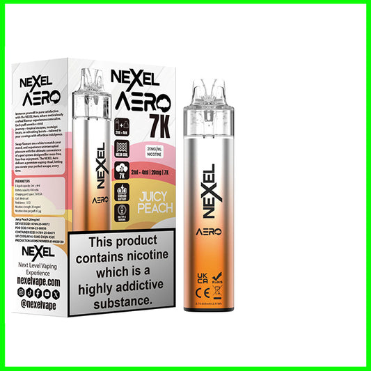 Juicy Peach Nexel Aero 7K Pod Kit