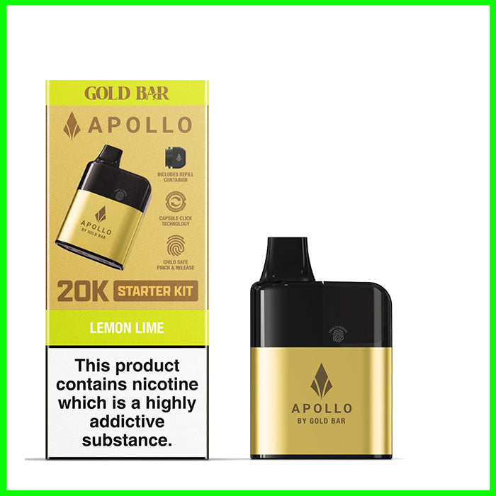 Lemon Lime Gold Bar Apollo 20k Pod Kit
