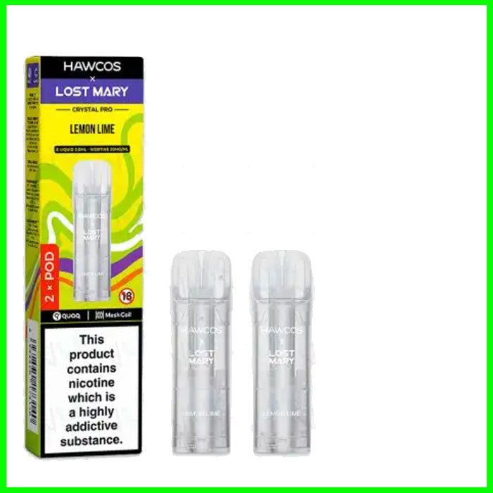 Lemon Lime Lost Mary Hawcos Crystal Pro Refill Pods