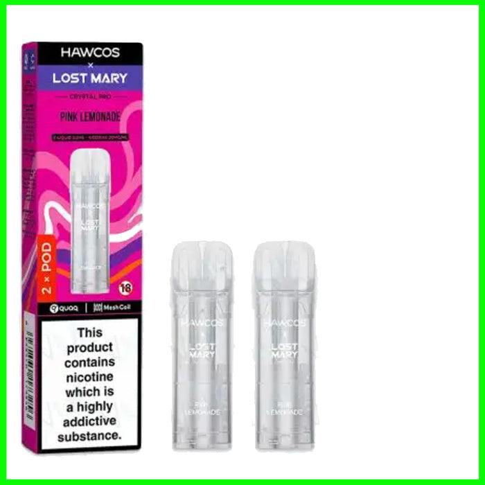 Pink Lemonade Lost Mary Hawcos Crystal Pro Refill Pods