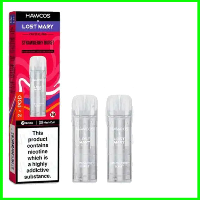 Strawberry Burst Lost Mary Hawcos Crystal Pro Refill Pods
