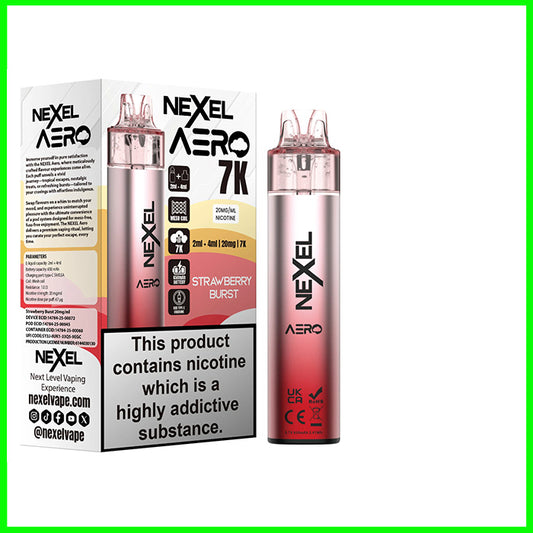 Strawberry Burst Nexel Aero 7K Pod Kit
