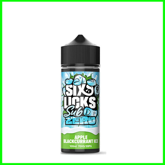 Apple Blackcurrant Ice Six Licks Sub Zero 100ml