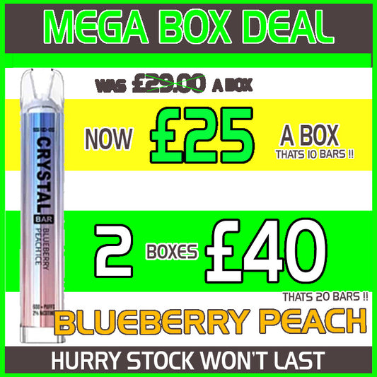Blueberry Peach Ice Crystal MEGA Box Deal