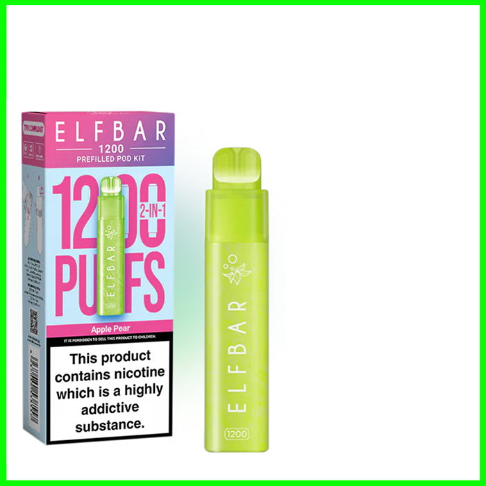 Apple Peach Elfbar 1200 Puff Disposable