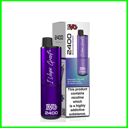 Blackcurrant Menthol IVG 2400 Disposable