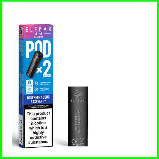 Elfbar 4in1 Pre-filled Replacement Pods - Blue Sour Raspberry