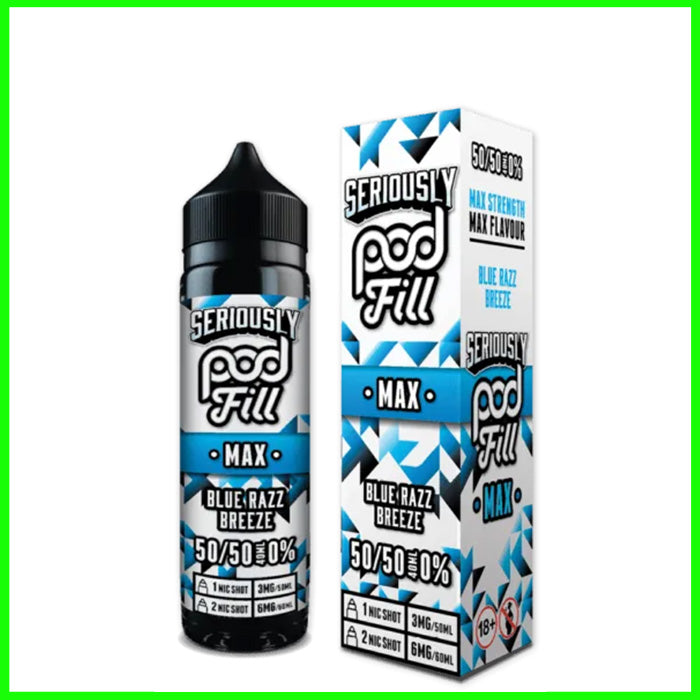 Blue Razz Breeze Seriously Pod Fill Max 50ml