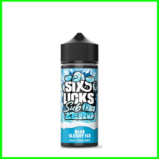 Blue Slushy Ice Six Licks Sub Zero 100ml