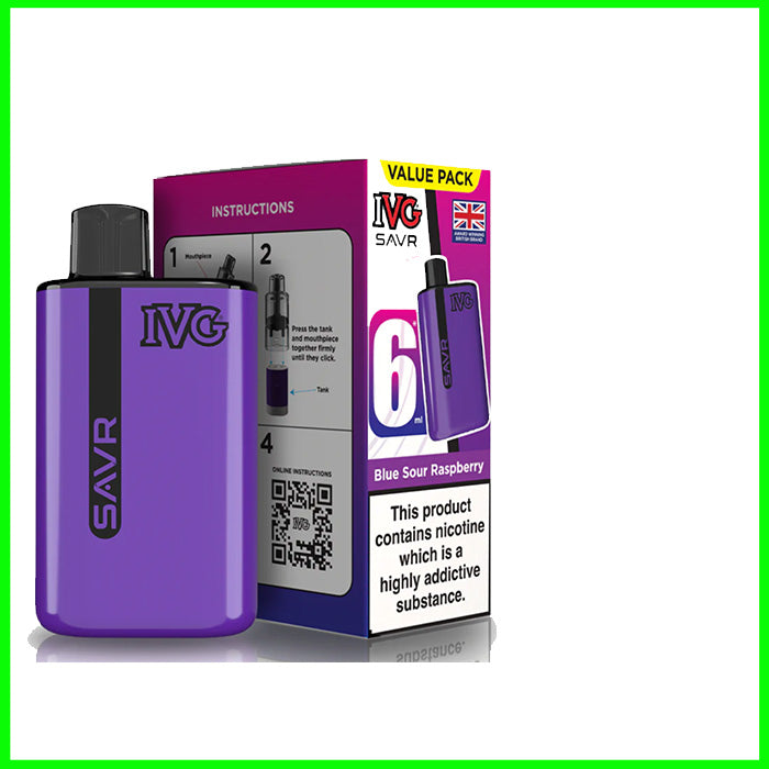 Blue Sour Raspberry IVG Savr Pod Kit