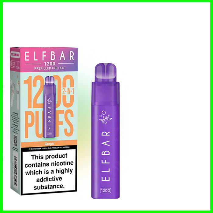 Grape Elfbar 1200 Puff Disposable