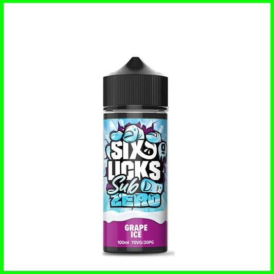 Grape Ice Six Licks Sub Zero 100ml