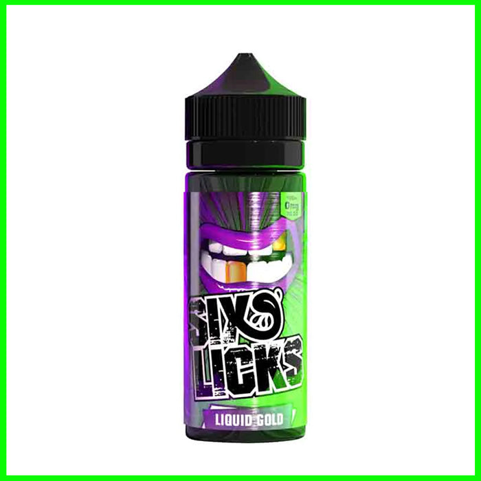 Liquid Gold Six Licks 100ml Shortfill