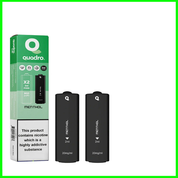 Menthol Quadro 2.4k replacement Pods