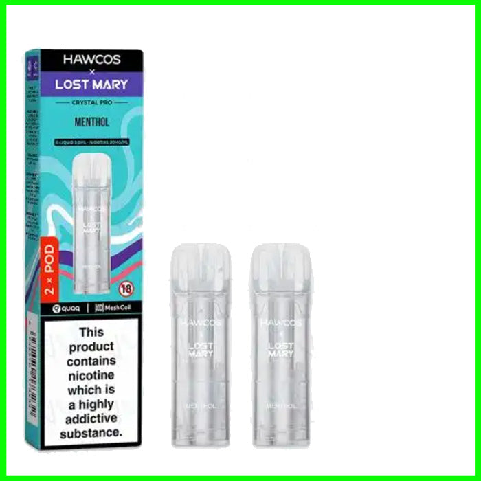 Menthol Lost Mary Hawcos Crystal Pro Refill Pods