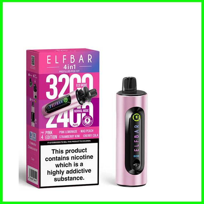 Elf Bar 3200 4in1 Pod Kit - Pink Edition