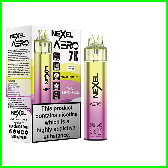 Pink Lemonade Nexel Aero 7K Pod Kit