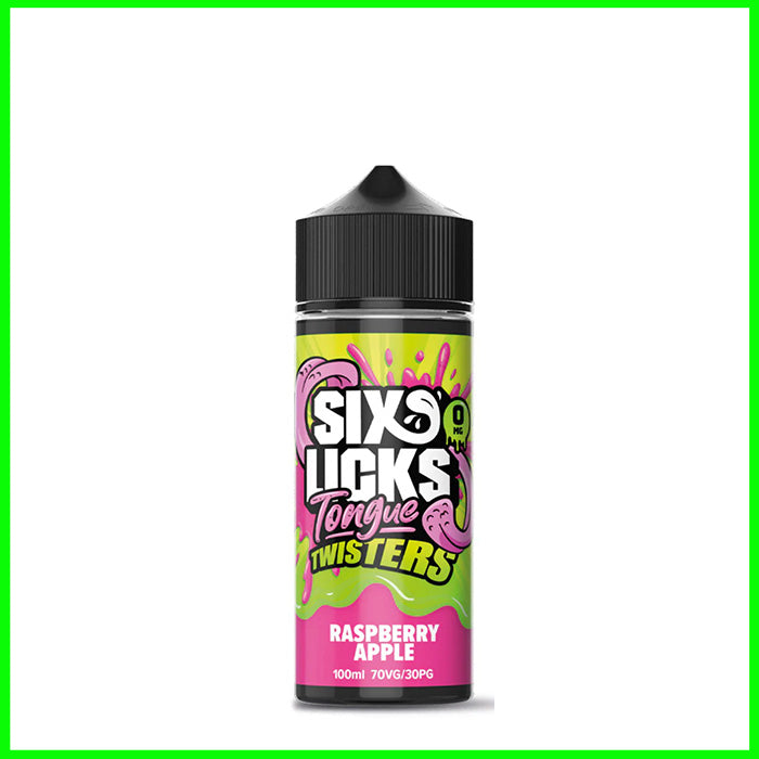 Raspberry Apple Six Licks Tongue Twister 100ml