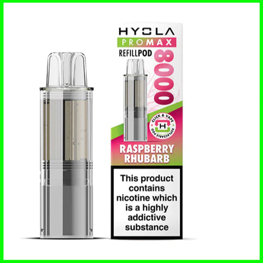 Raspberry Rhubarb Hyola Pro Max 8000 Refill Pod