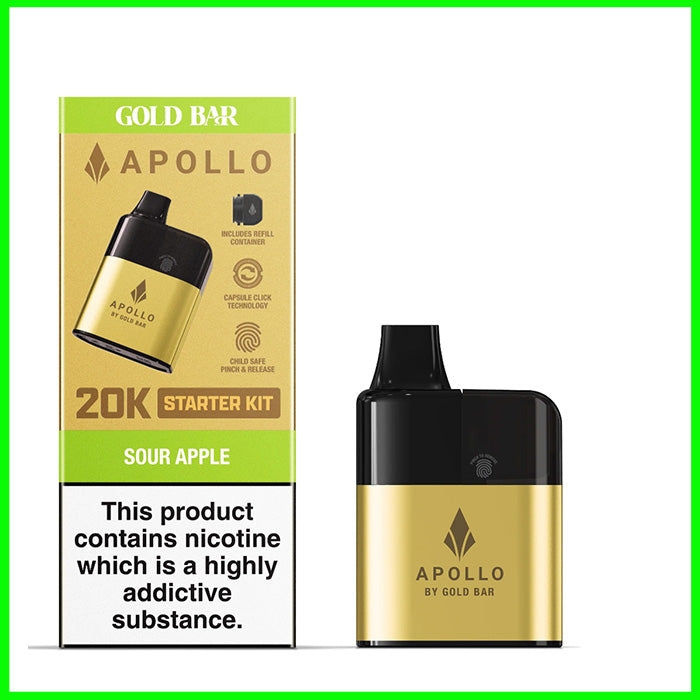 Sour Apple Gold Bar Apollo 20k Pod Kit