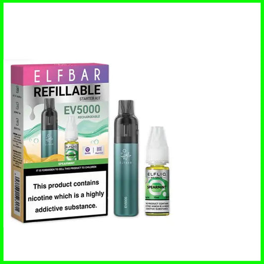 Spearmint Elf Bar EV5000 Refillable Disposable