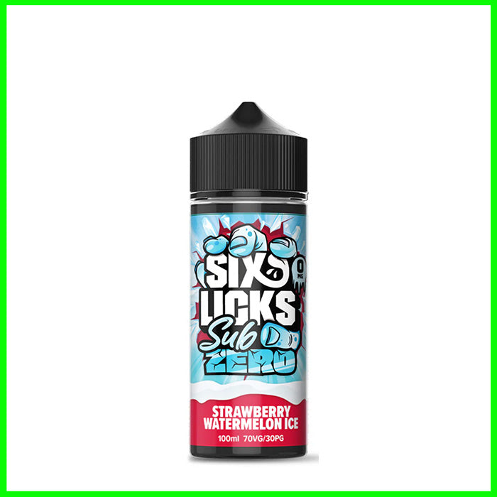 Strawberry Watermelon Ice Six Licks Sub Zero 100ml