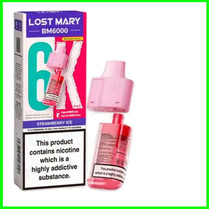 Strawberry Ice Lost Mary BM6000 Refill Pod